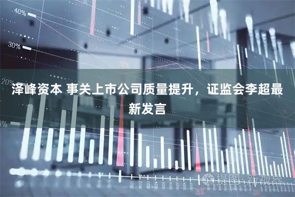 泽峰资本 事关上市公司质量提升，证监会李超最新发言